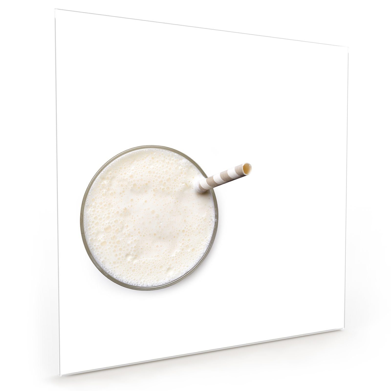 Spritzschutz Vanillemilchshake Primedeco mit Motiv Glas Küchenrückwand Küchenrückwand