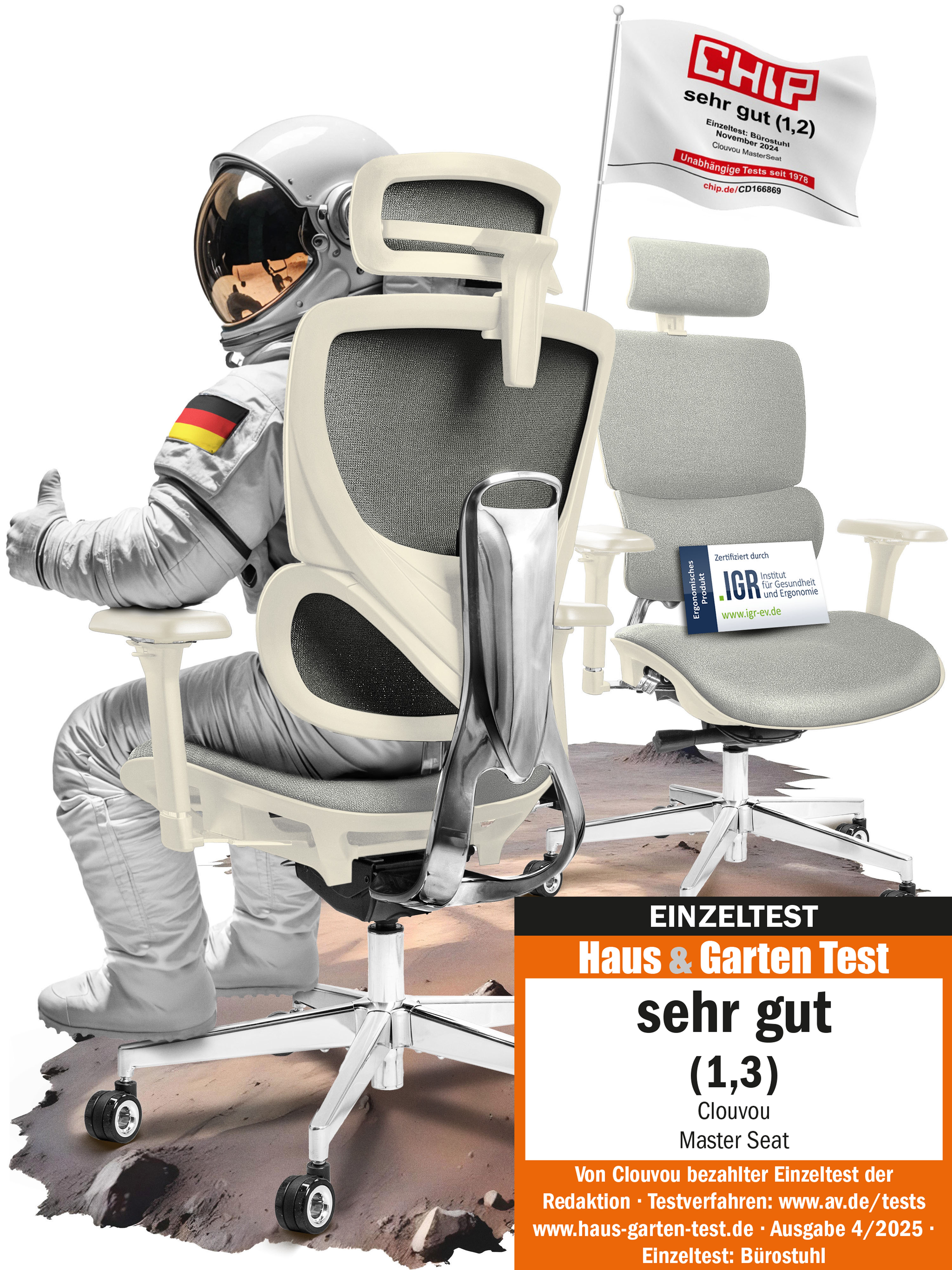 CLOUVOU Bürostuhl MasterSeat Gaming Stuhl, ergonomischer günstig online kaufen