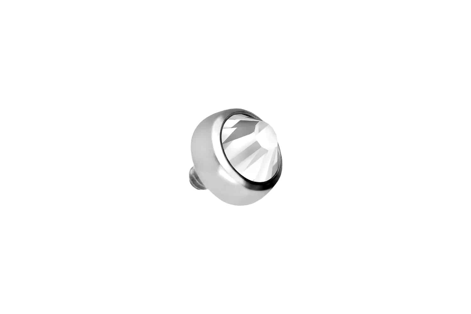 Piercing-Set Titan Dermal Anchor Aufsatz DISC + KRISTALL