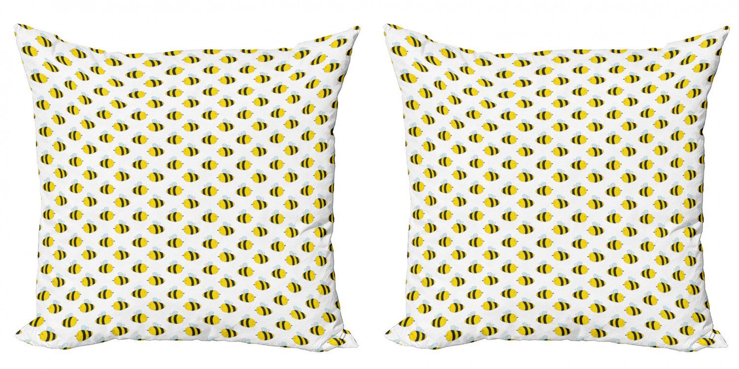 Kissenbezüge Modern Accent Doppelseitiger Digitaldruck, Abakuhaus (2 Stück), Honey Bee Grafische Fliegende Insekten