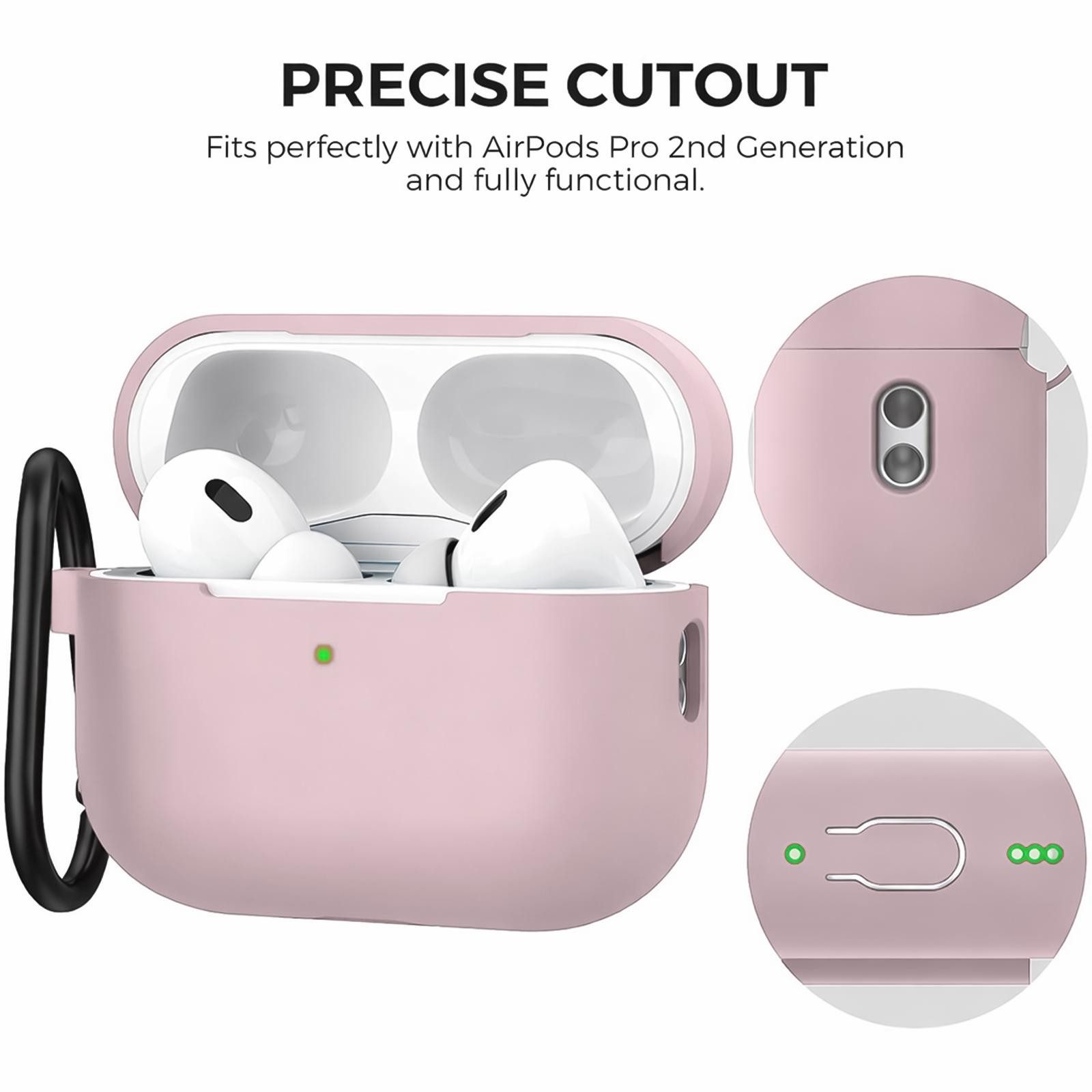 CoolGadget Kopfhörer-Schutzhülle für AirPods Pro 3 Silikon, Stoßfest Clip Karabiner kabelloses laden Case Schutz Cover – Bild 3 von 5
