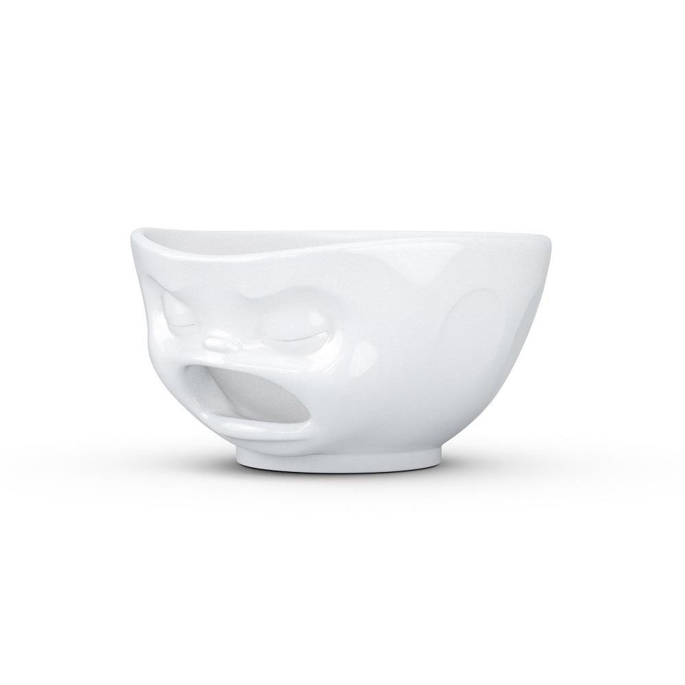 FIFTYEIGHT PRODUCTS Frühstücks-Geschirrset TV Tasse Schale 42 kotzend 1000 ml weiß, Porzellan