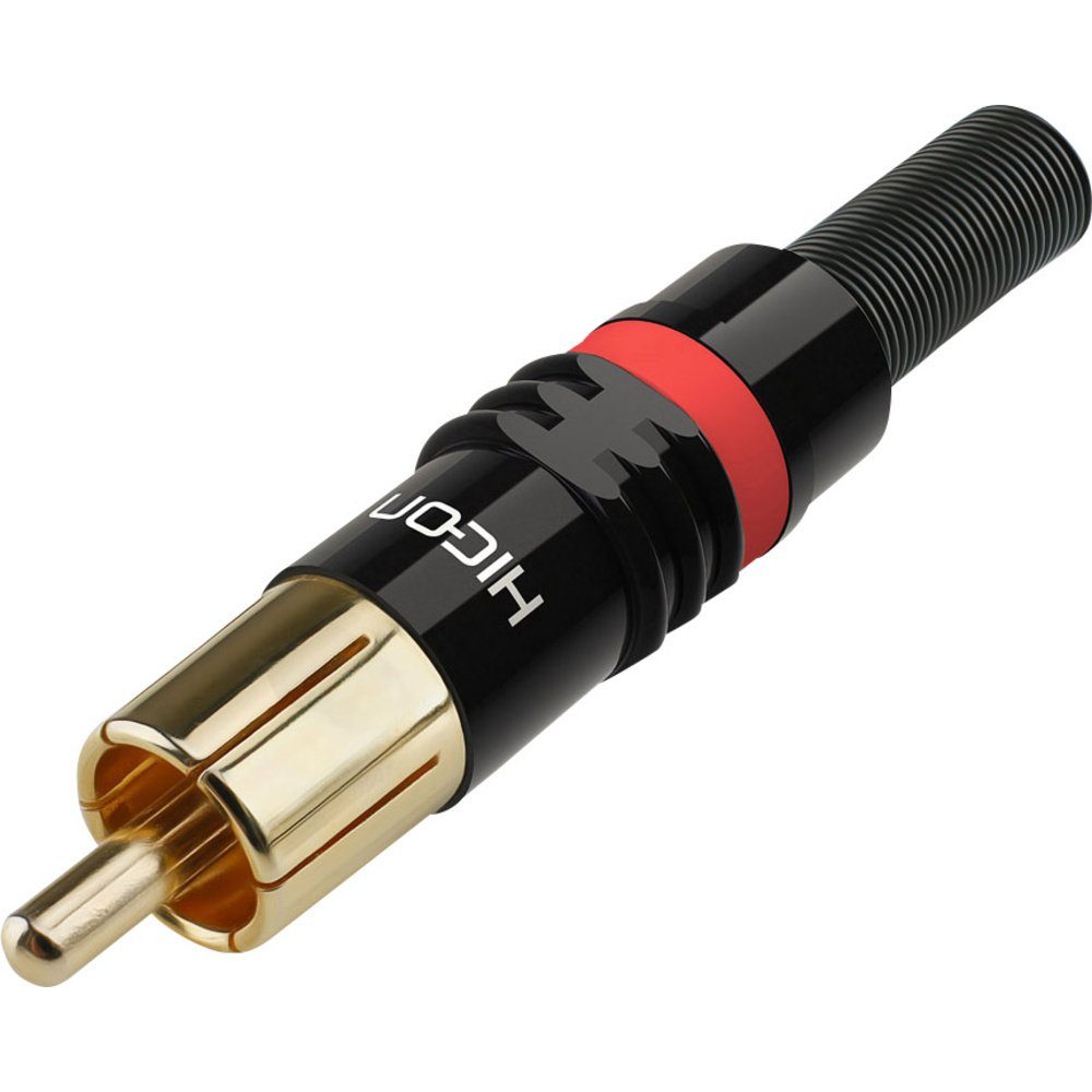 Hicon HI-CM03-RED Cinch-Steckverbinder Stecker, gerade Polzahl: 2 Sch Audio- & Video-Adapter