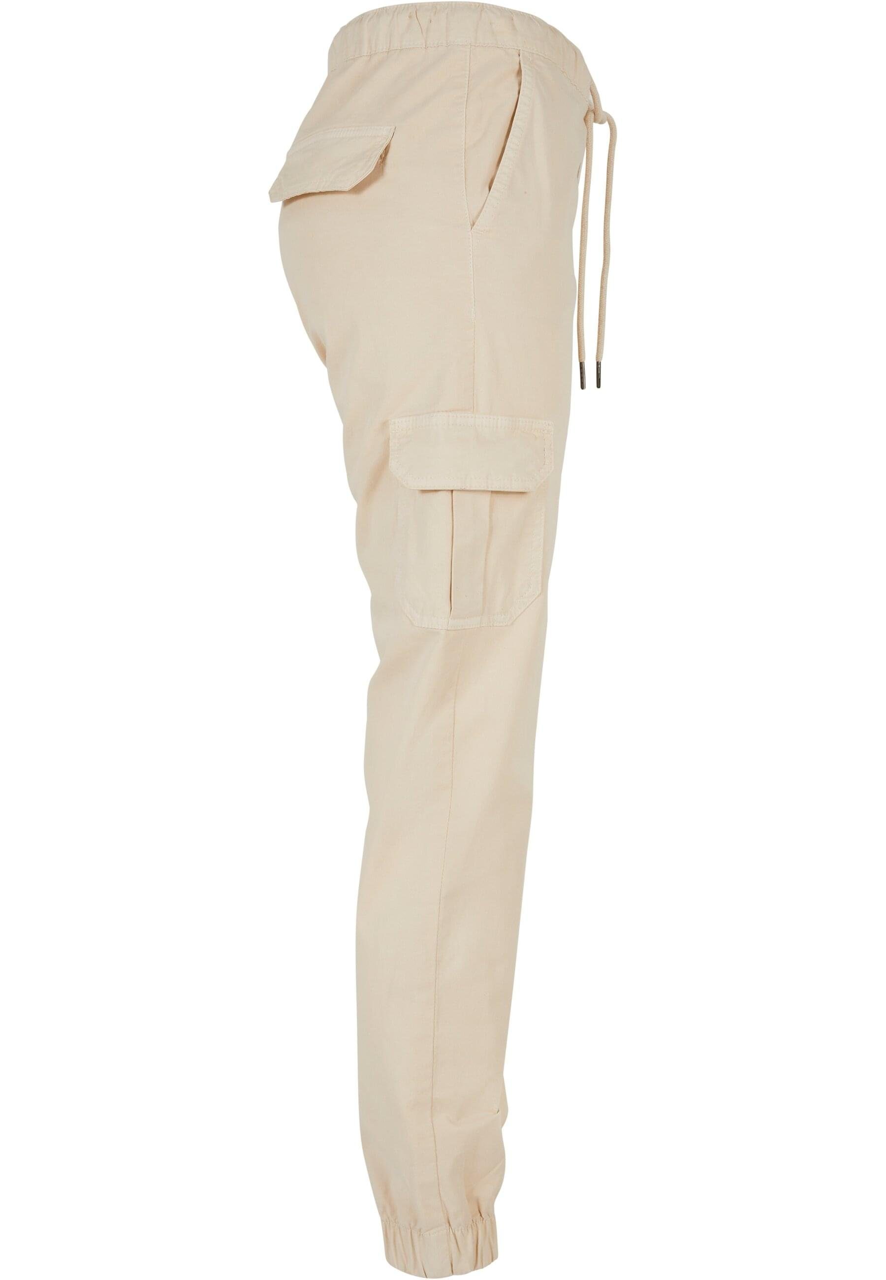 URBAN CLASSICS Cargo Jogging Ladies Damen whitesand Waist Cargohose (1-tlg) Pants High