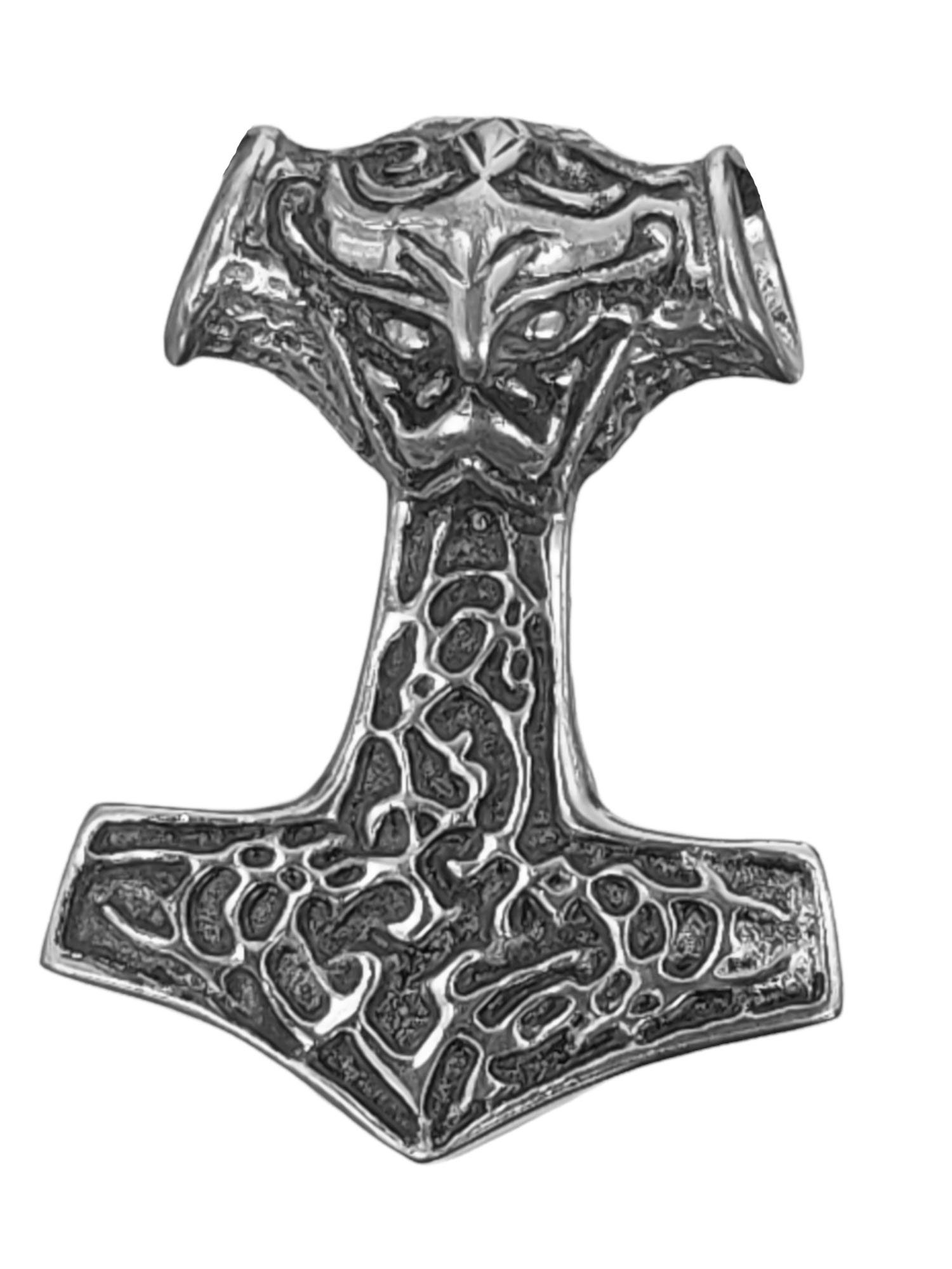 54 Leather Thorhammer Mjölnir of Thorshammer Nr. Anhänger Ketten Thor Kettenanhänger Edelstahl Hammer Kiss