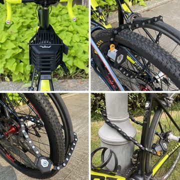 BlingBin Faltschloss Fahrradschloss hohe sicherheit 85cm Fahrrad Faltschloss (1er Set, 1-tlg., mit Halterung), mit 3 Schlüssel für Mountainbike/Rennrad/BMX/MTB