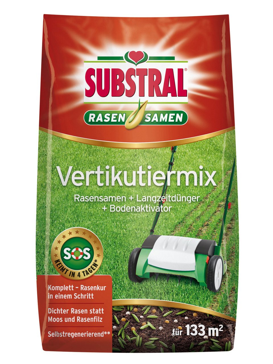 Rasensamen Substral Vertikutiermix 4 kg für 133 m²