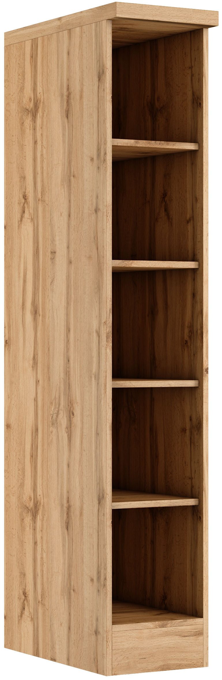 KOCHSTATION Küchenregal KS-Milan, Regal in natürlichen Wotaneiche-Dekor, Stauraumwunder