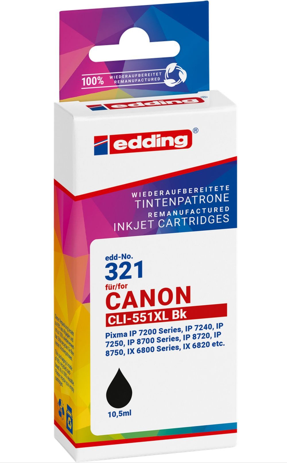Tintenpatrone ersetzt Canon CLI-551 black (Foto) Nachfülltinte