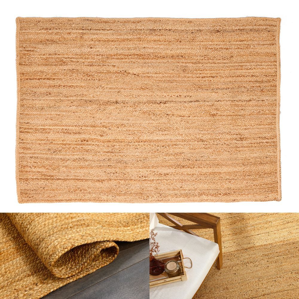 LebensWohnArt Teppich Natürlicher Jute-Teppich NATURE rechteckig diverse Größen, Höhe: 1 mm – Bild 2 von 5