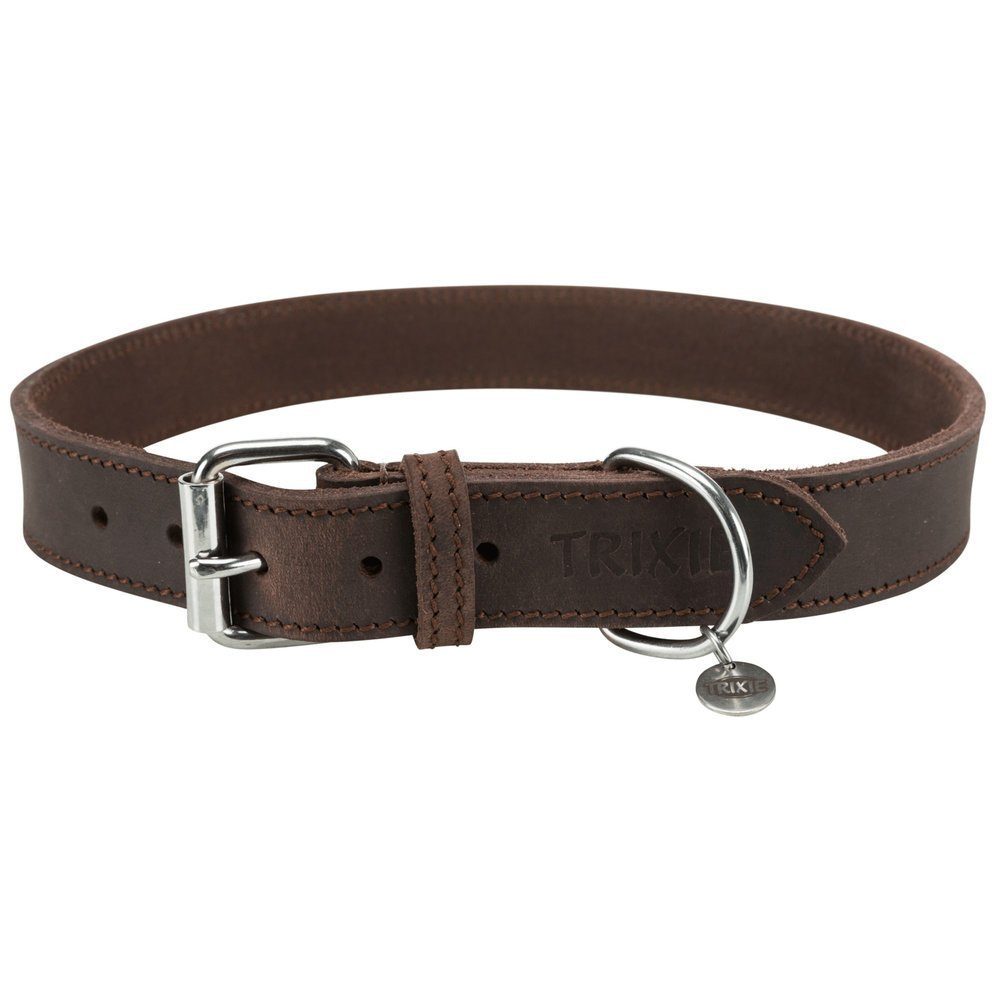 TRIXIE Hunde-Halsband Rustic Fettleder, Leder