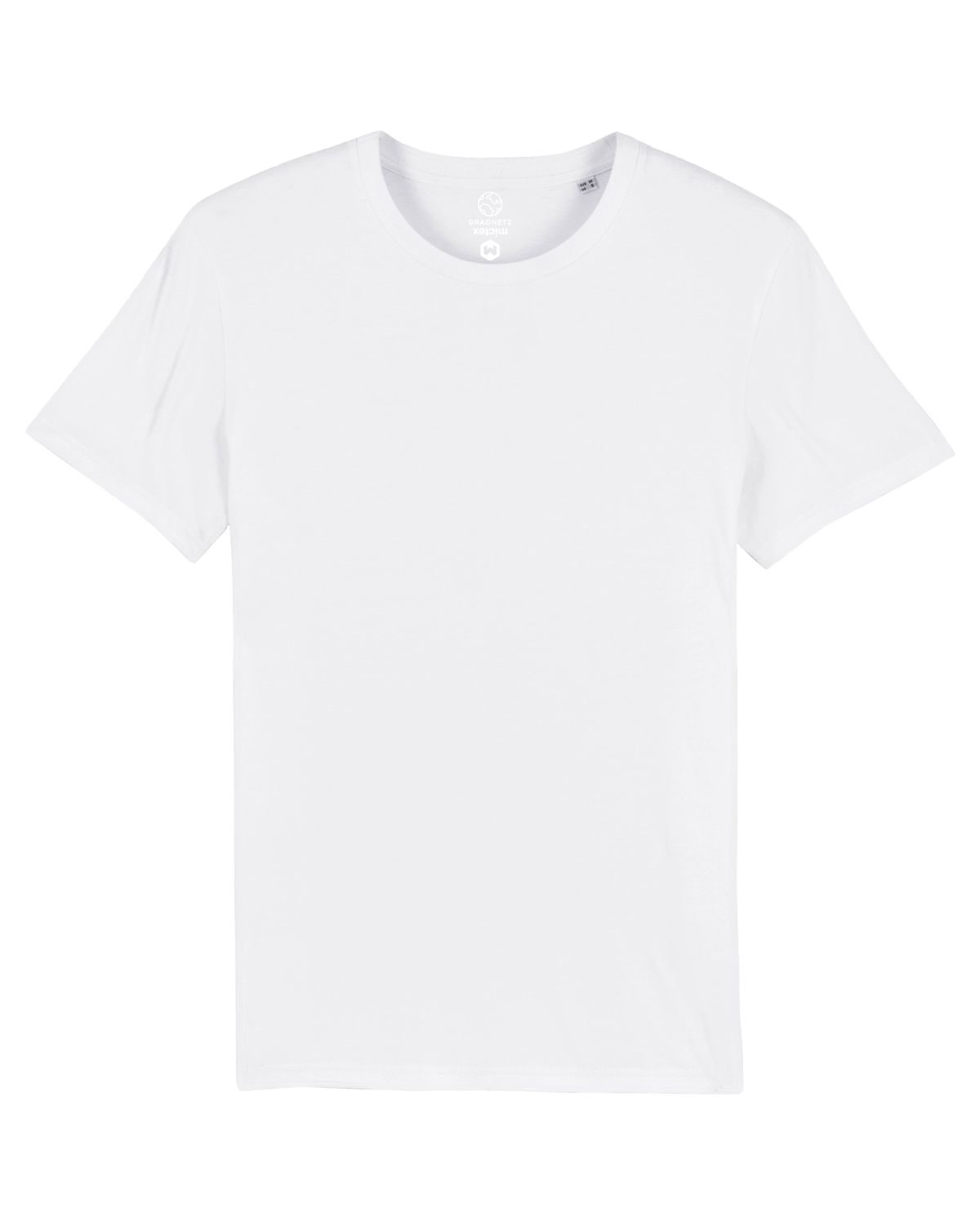 (Spar-Set, dunkelgrau Biobaumwolle produziert T-Shirt weiß, schwarz, 3er-Pack) basic & Gradnetz nachhaltig unisex fair