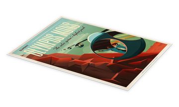Posterlounge Poster Nook Vintage Archive, Olympus Mons (Mars) - SpaceX, Mid-Century Modern