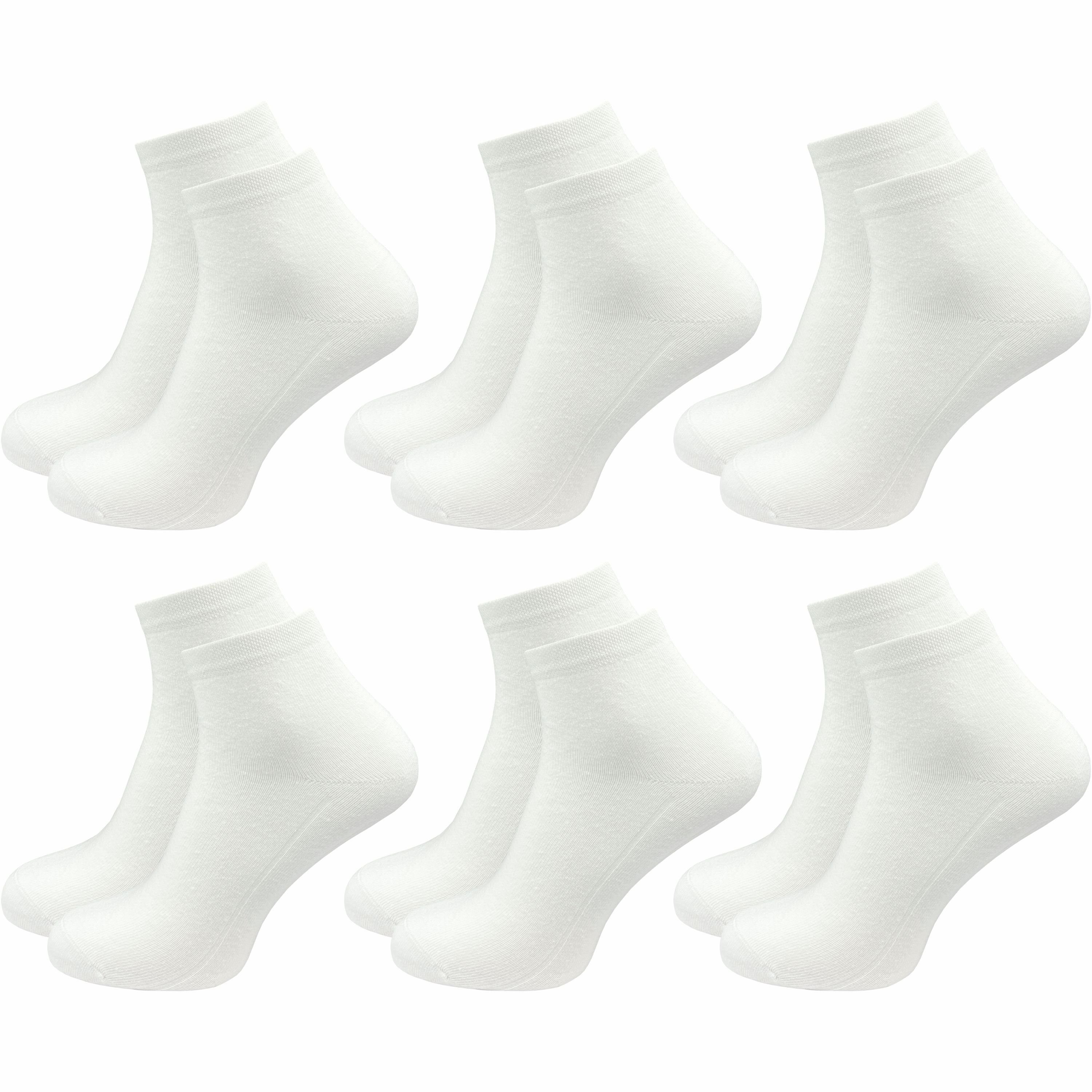 Kurzsocken für Damen - Quartersocken in weiß und schwarz - ohne drückende Naht