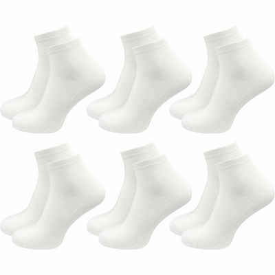 GAWILO Kurzsocken für Чоловікам, Quartersocken in schwarz & weiß - ohne drückende Naht (6 Paar) Schaft etwas länger als bei einer Sneaker Socke, daher kein rutschen