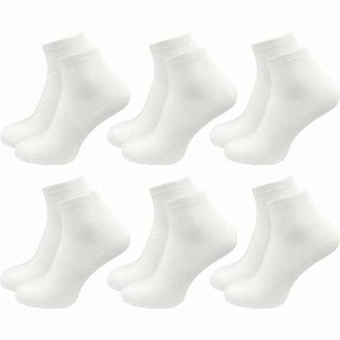 GAWILO Kurzsocken für Damen - Quartersocken in weiß und schwarz - ohne drückende Naht (6 Paar) Schaft etwas länger als bei einer Sneaker Socke, daher kein rutschen