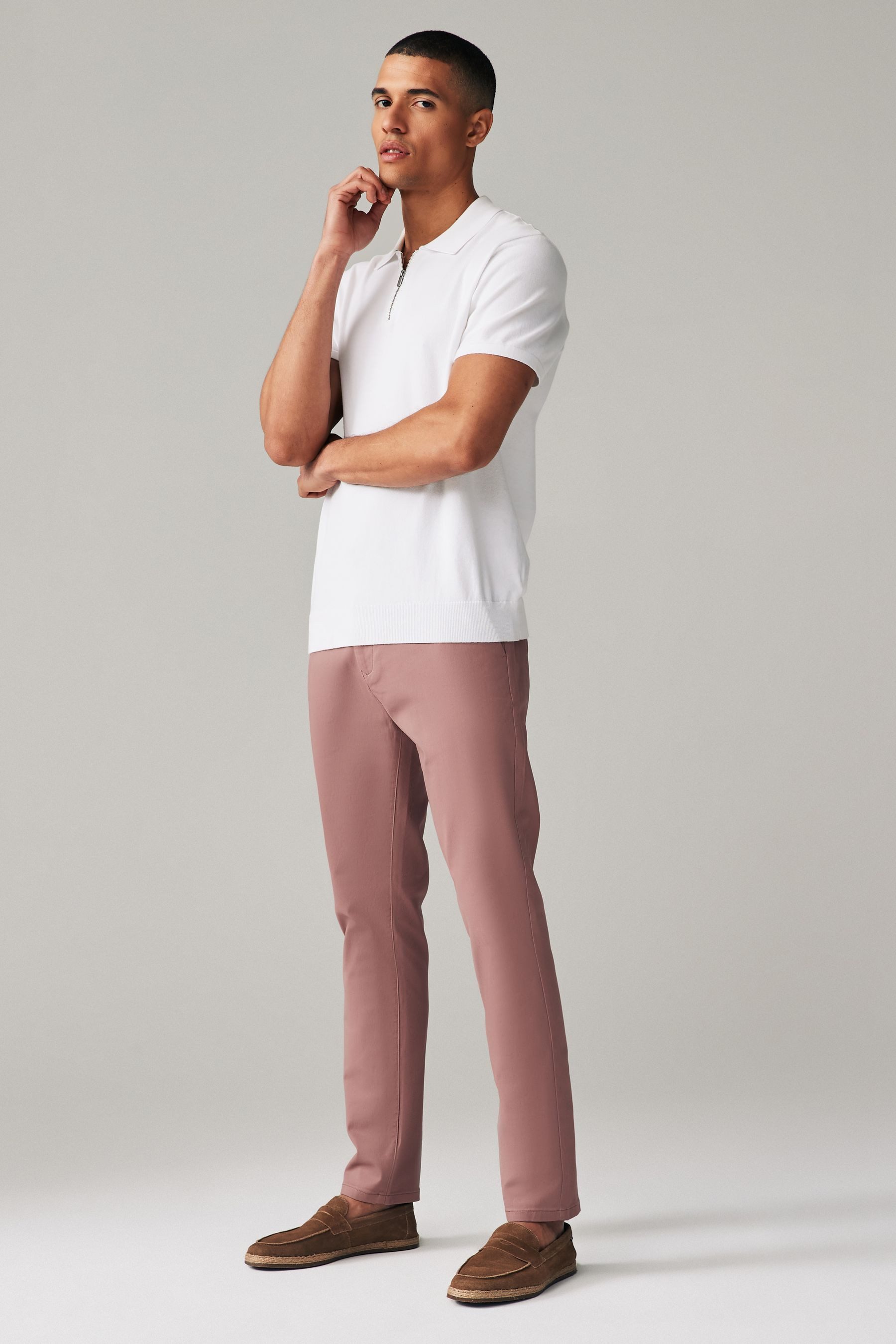 Next Chinohose Skinny-Fit-Chinohose mit Stretch (1-tlg)