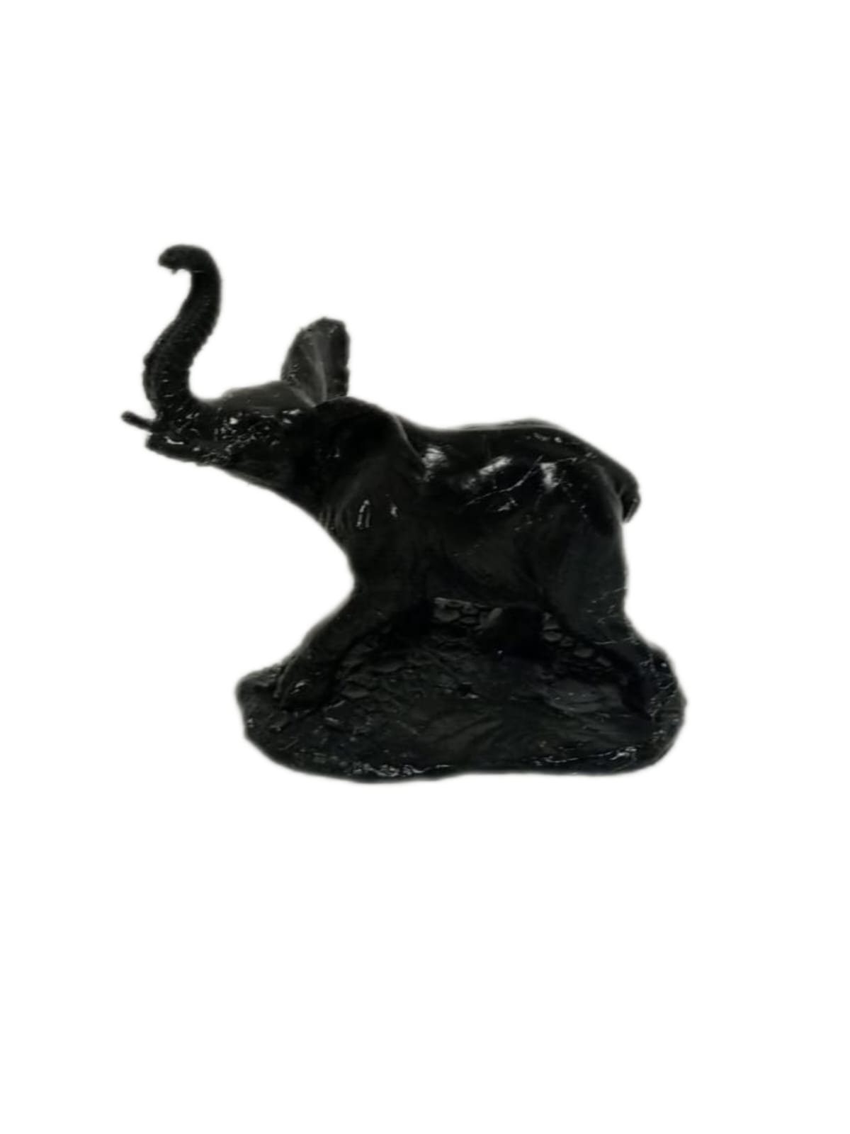 Dekofigur Elefant aus Polyresin Skulptur Dekofigur Schwarz Marmoroptik, moebel17 2er Set