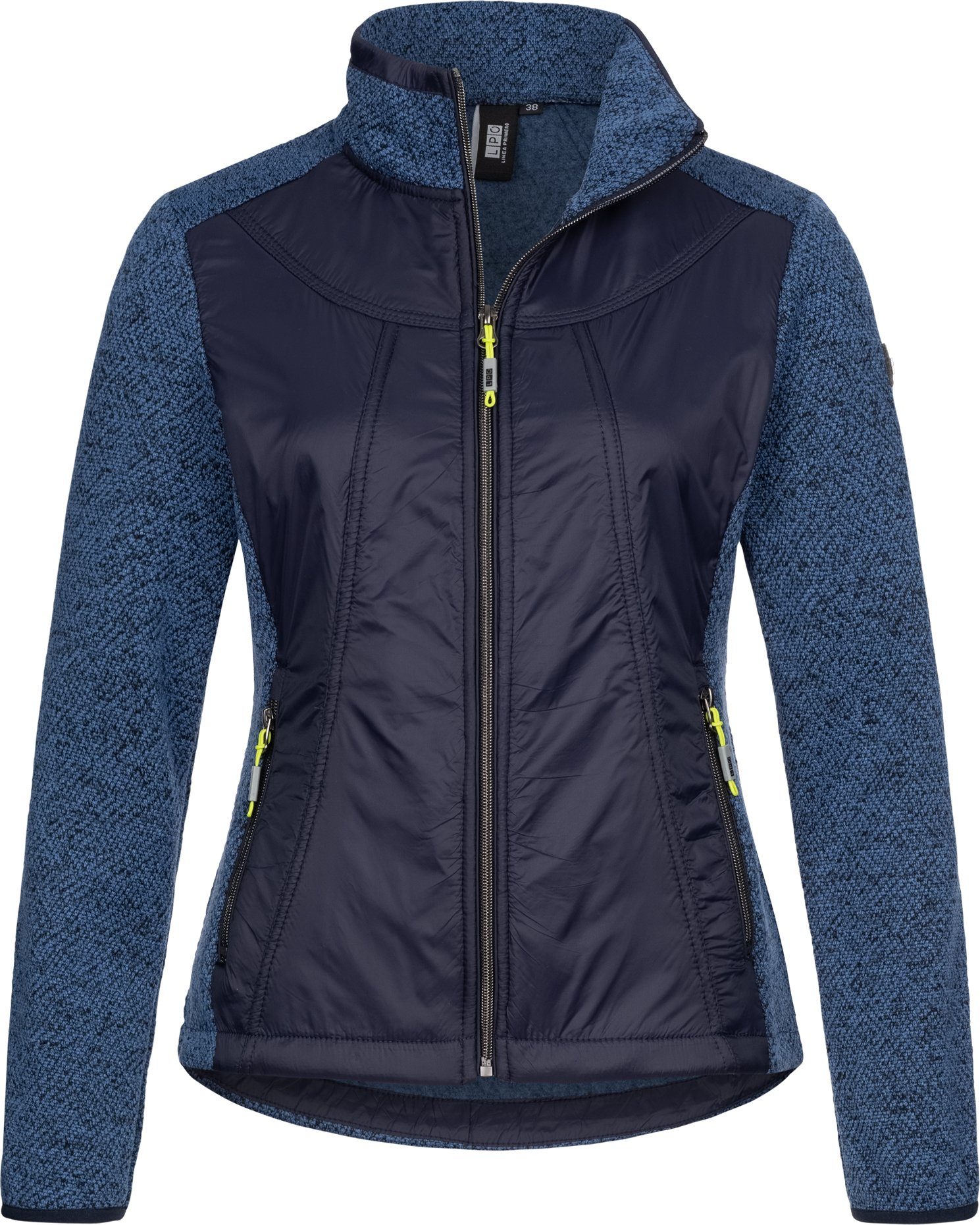 DEPROC Active Strickfleecejacke LAKE CS WOMEN in edler RODELL Melangeoptik navy