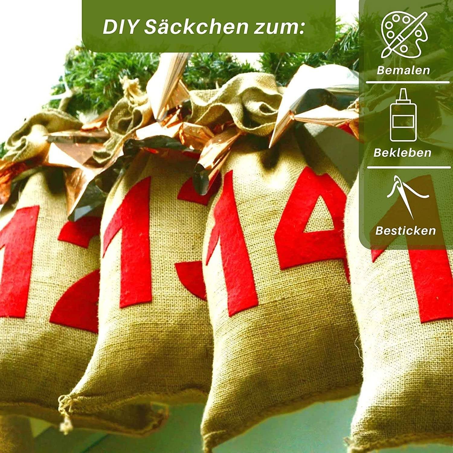 wisefood Küche 24-tlg., Jutesäckchen - natur 9x15cm (Naturfaser) - 24er Set - 1 Set