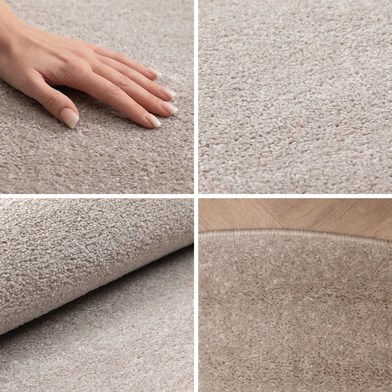 SIMPEX24 Teppich Unicolor - Einfarbig, Rund, Höhe: 11 mm, Einfarbig Kurzflo günstig online kaufen