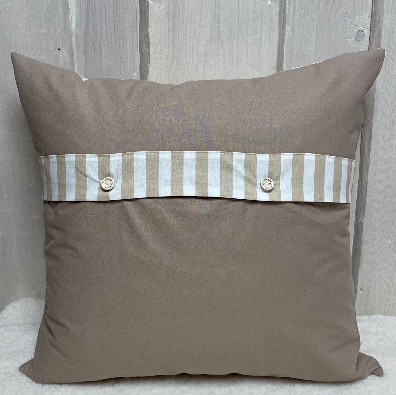 Ammerkind Dekokissen Kissenhülle beige Anker weiß, günstig online kaufen