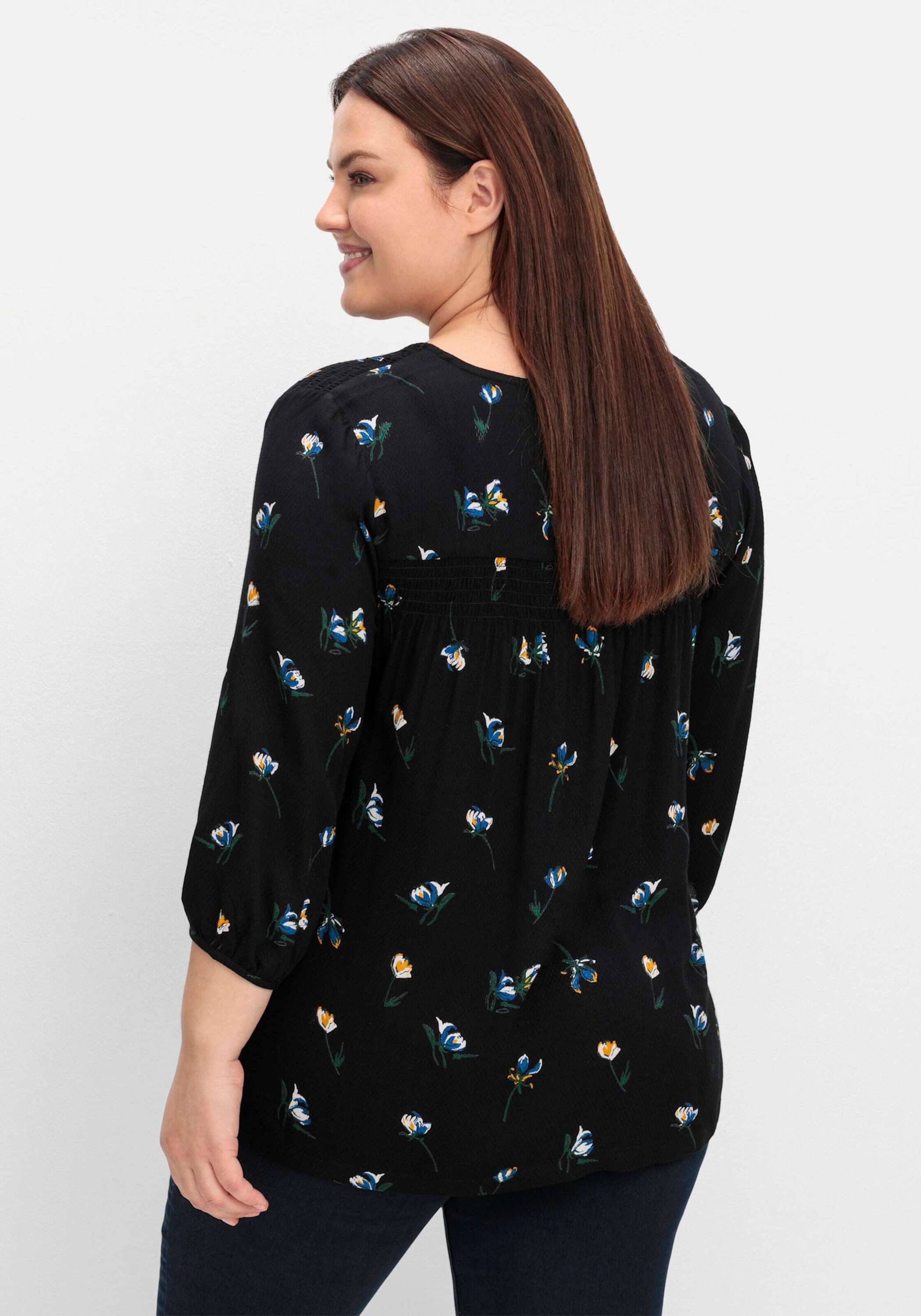 Sheego Klassische Bluse Tunika 3/4-Arm günstig online kaufen