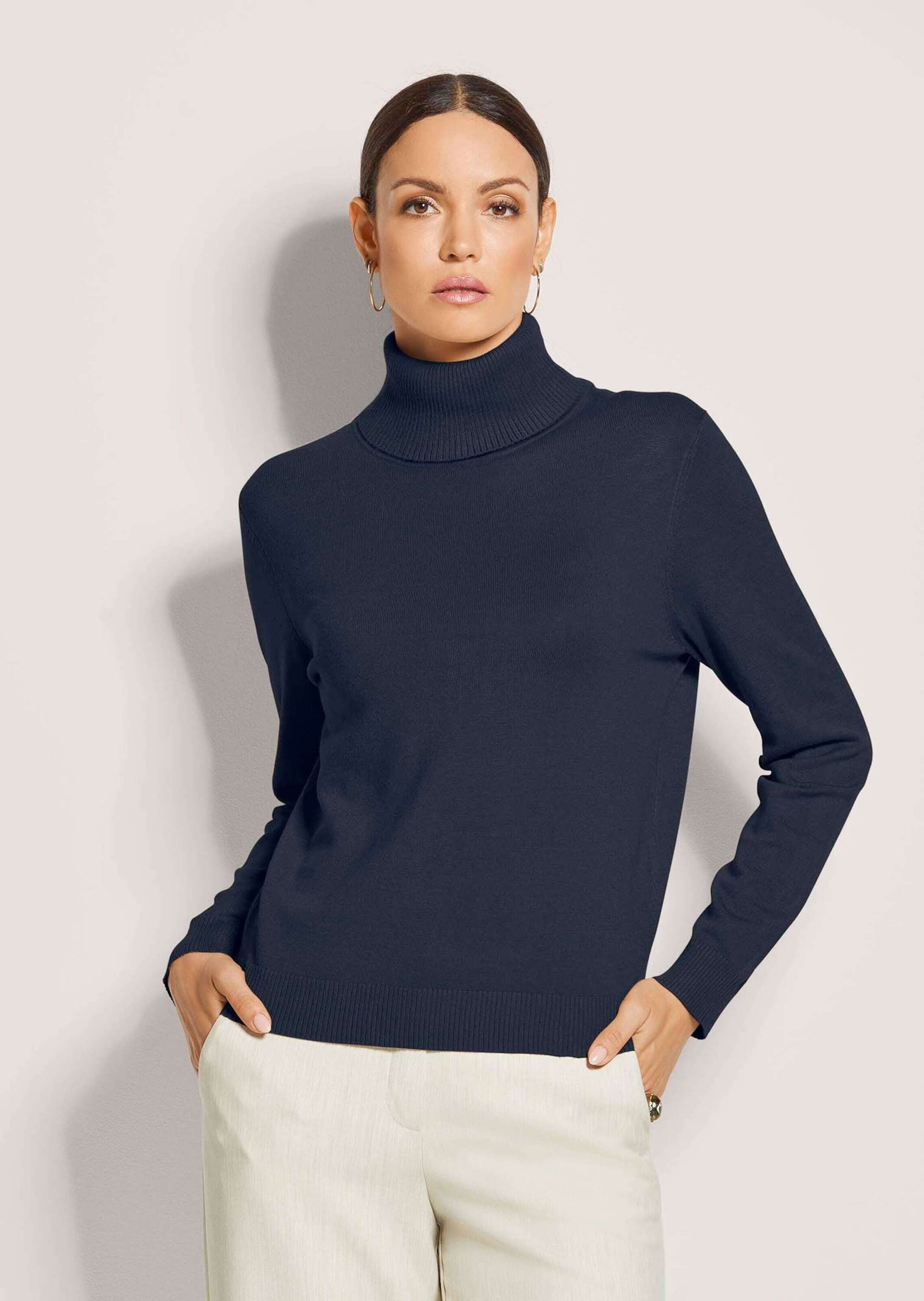 MADELEINE Вязаные свитера Schmaler Feinstrickpullover Schmaler Rollkragenpullover mit langen Armen