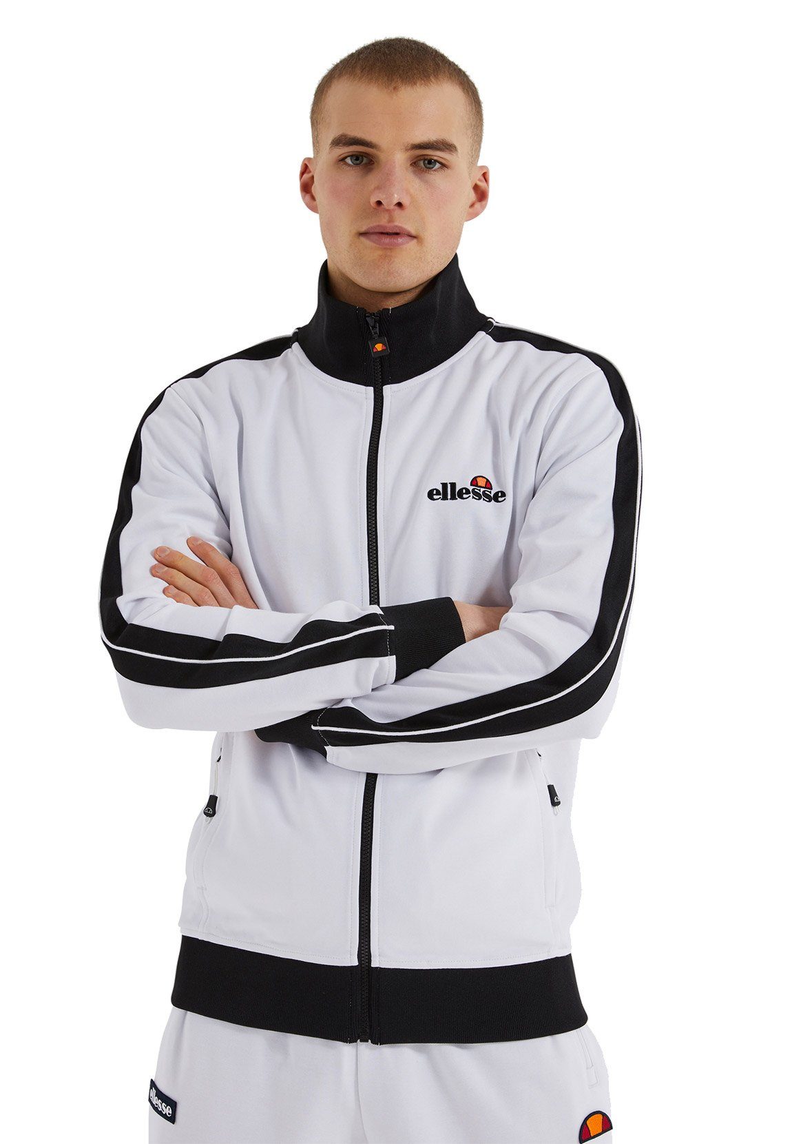 Ellesse Trainingsjacke Ellesse Zipper Herren GIANDOSO TRACK TOP White Weiß