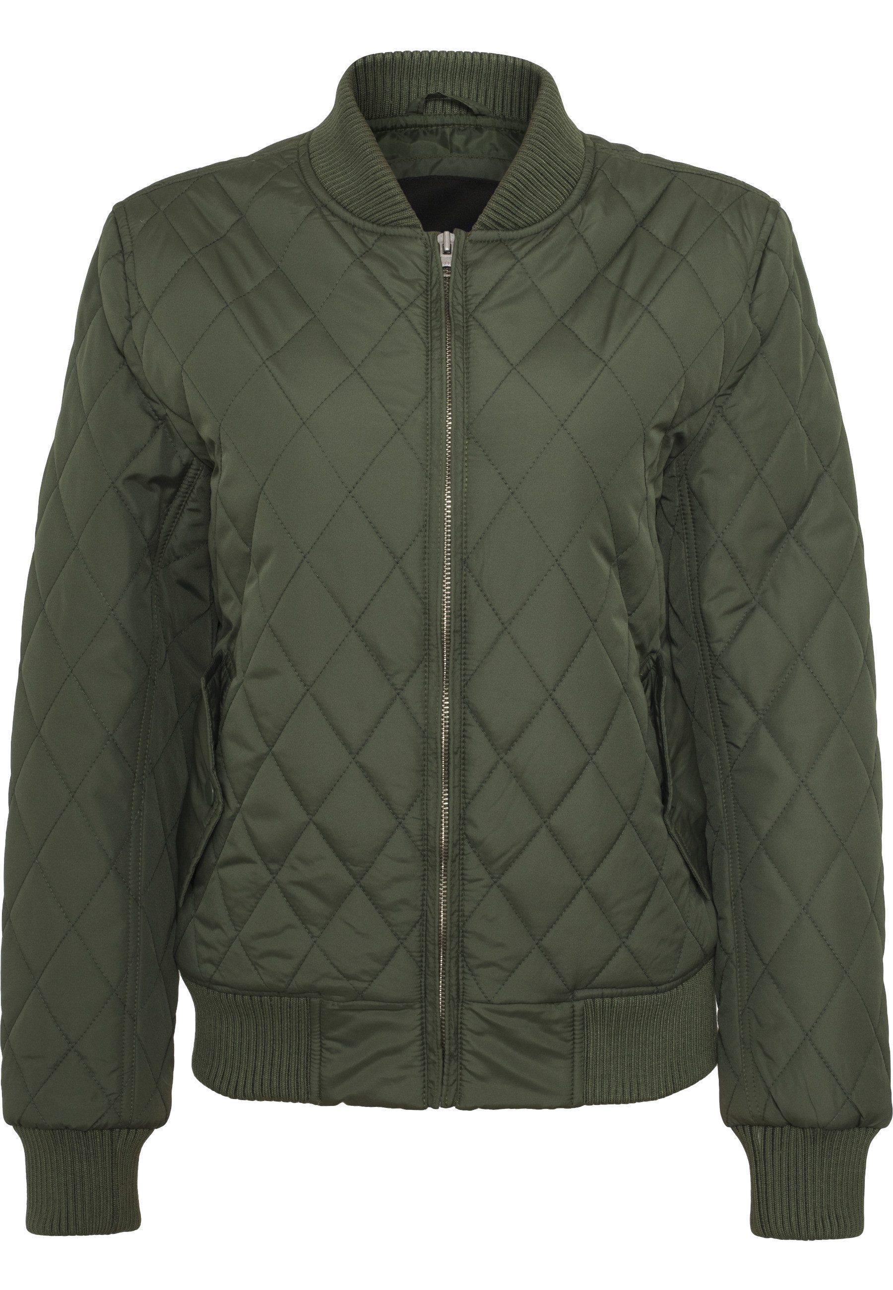 URBAN CLASSICS Langmantel Urban Classics Damen Ladies Diamond Quilt Nylon Jacket