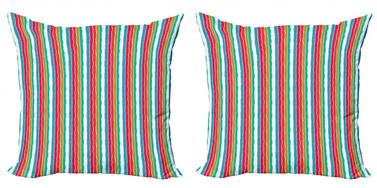 Kissenbezüge Modern Nadelstreifen Doppelseitiger Heftiges Abakuhaus (2 Stück), Accent Stil Effect Digitaldruck, Papier