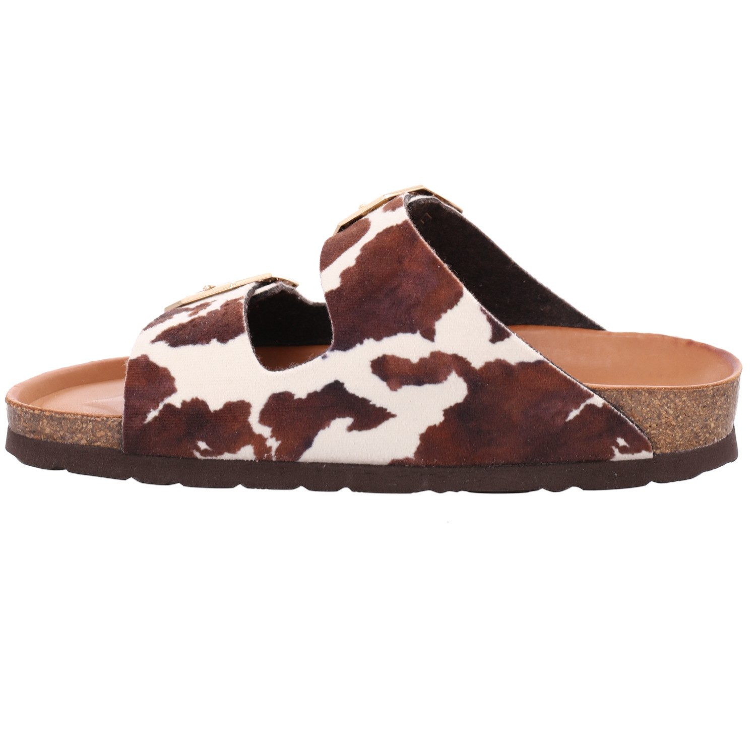 Rohde ALBA Pantolette Sommerschuh, Hausschuh mit angesagtem Kuhfell-Print