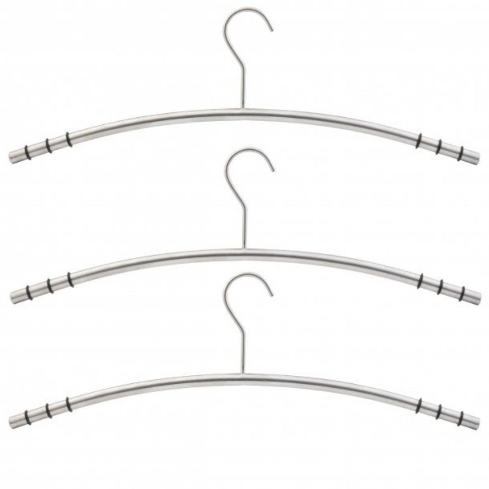 axentia Kleiderbügel Kleiderbügel, Edelstahl, 3er-Set 132486, (1-tlg) günstig online kaufen