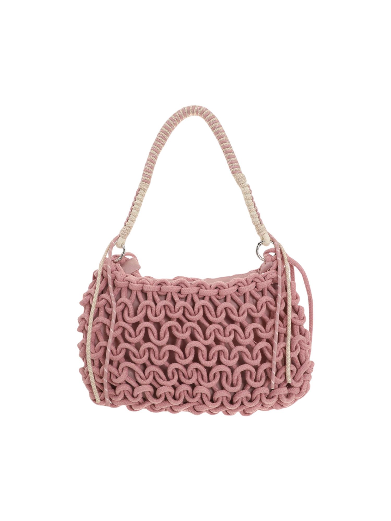 BRISE TASCHE Schultertasche Brise Damen Schultertasche aus Textil – Seiltasche im Flechtdesign, Geflochten Leicht Sommerlich