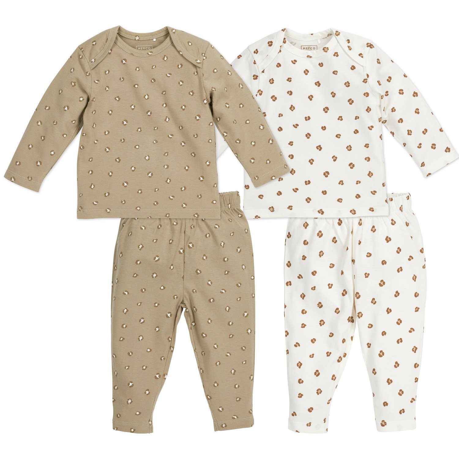 tlg) Baby Panther Mini Meyco 50/56 Pyjama Offwhite/Sand (2