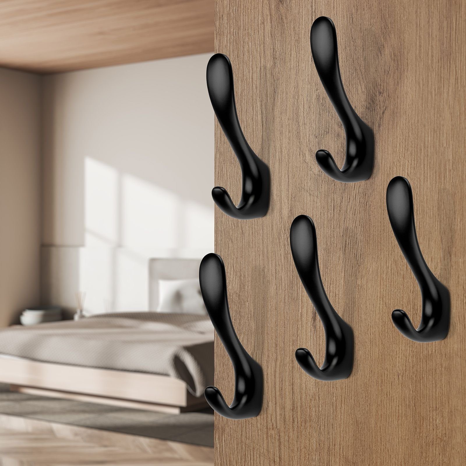 SO-TECH® Kleiderhaken Garderobenhaken NANO 12 x 2,2 cm, (1-St), schwarz mat günstig online kaufen