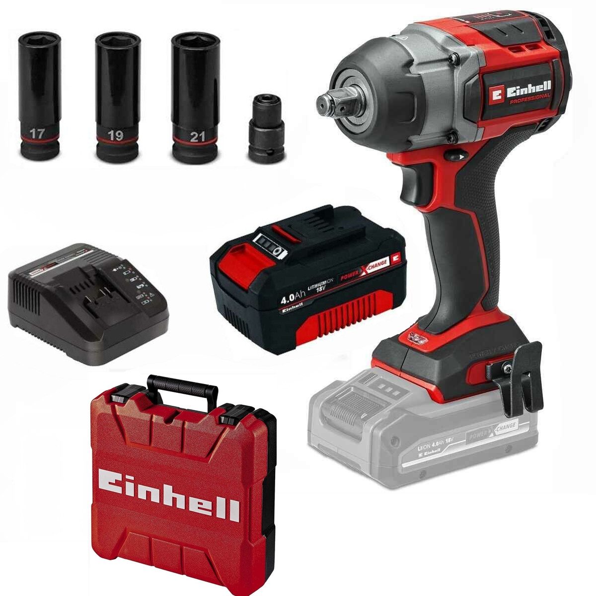 Einhell Akku-Schlagschrauber Akku-Schlagschrauber TP-CW 18/750-C Li BL 750 Nm Akku 4.0 Ah Koffer