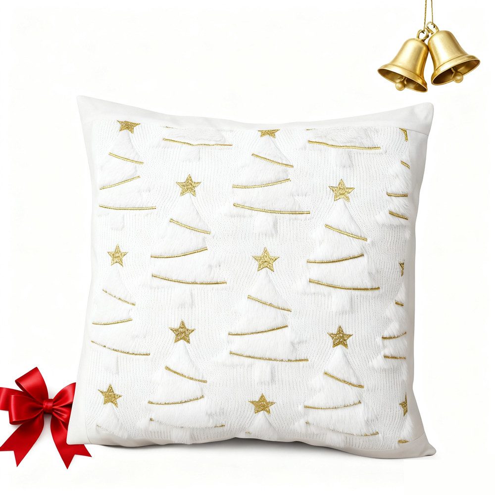 CLTYQ Kissenbezug 2 Stück Kissenbezüge 45x45 cm Weihnachtsbaum Kissenbezug günstig online kaufen