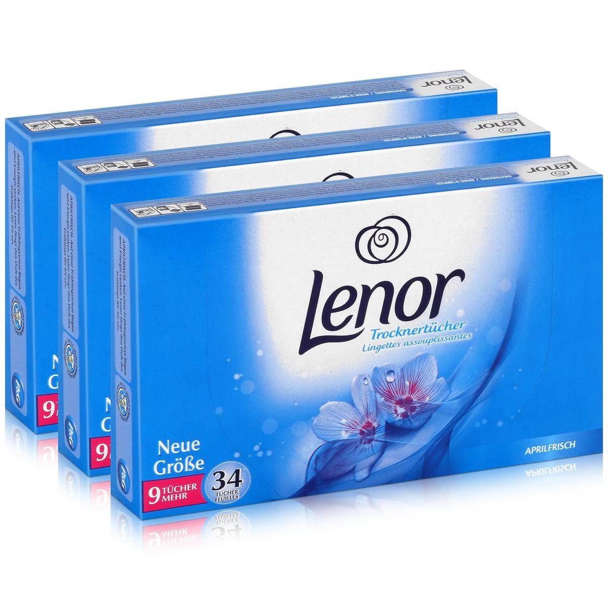 Aprilfrisch im Wäschepflege - Tücher 34 Trockner Spezialwaschmittel Lenor Trocknertücher LENOR