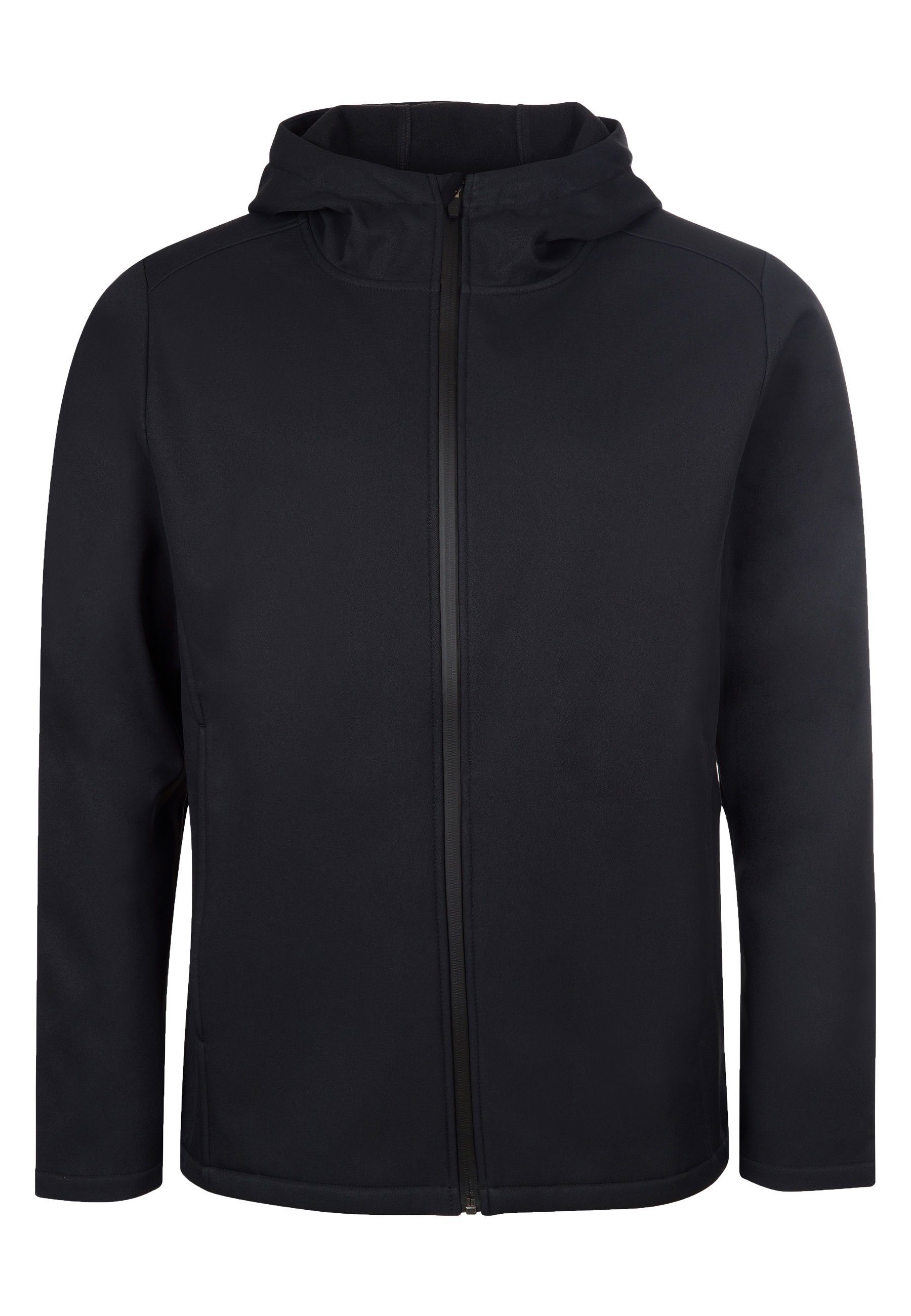 Elkline Softshelljacke Serious sportlich wasserabweisend mit Kapuze black