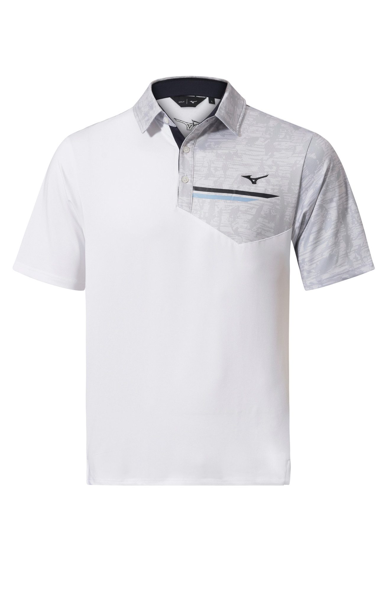 Poloshirt Mizuno Golf Polo Quick Dry Hazard Bloc Weiß Herren