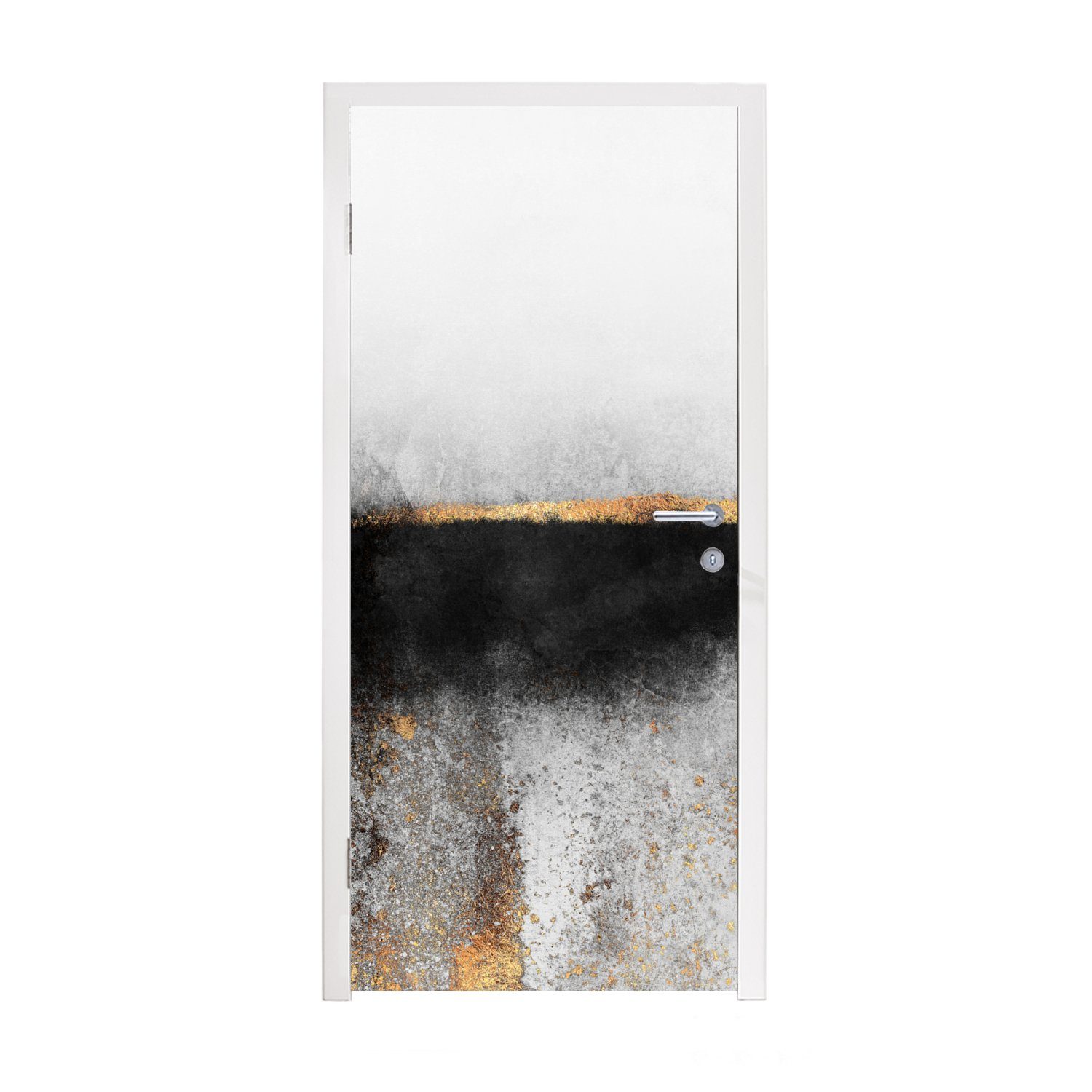 MuchoWow Türtapete Gold - Abstrakt - Luxus, Matt, bedruckt, (1 St), Fototapete für Tür, Türaufkleber, 75x205 cm
