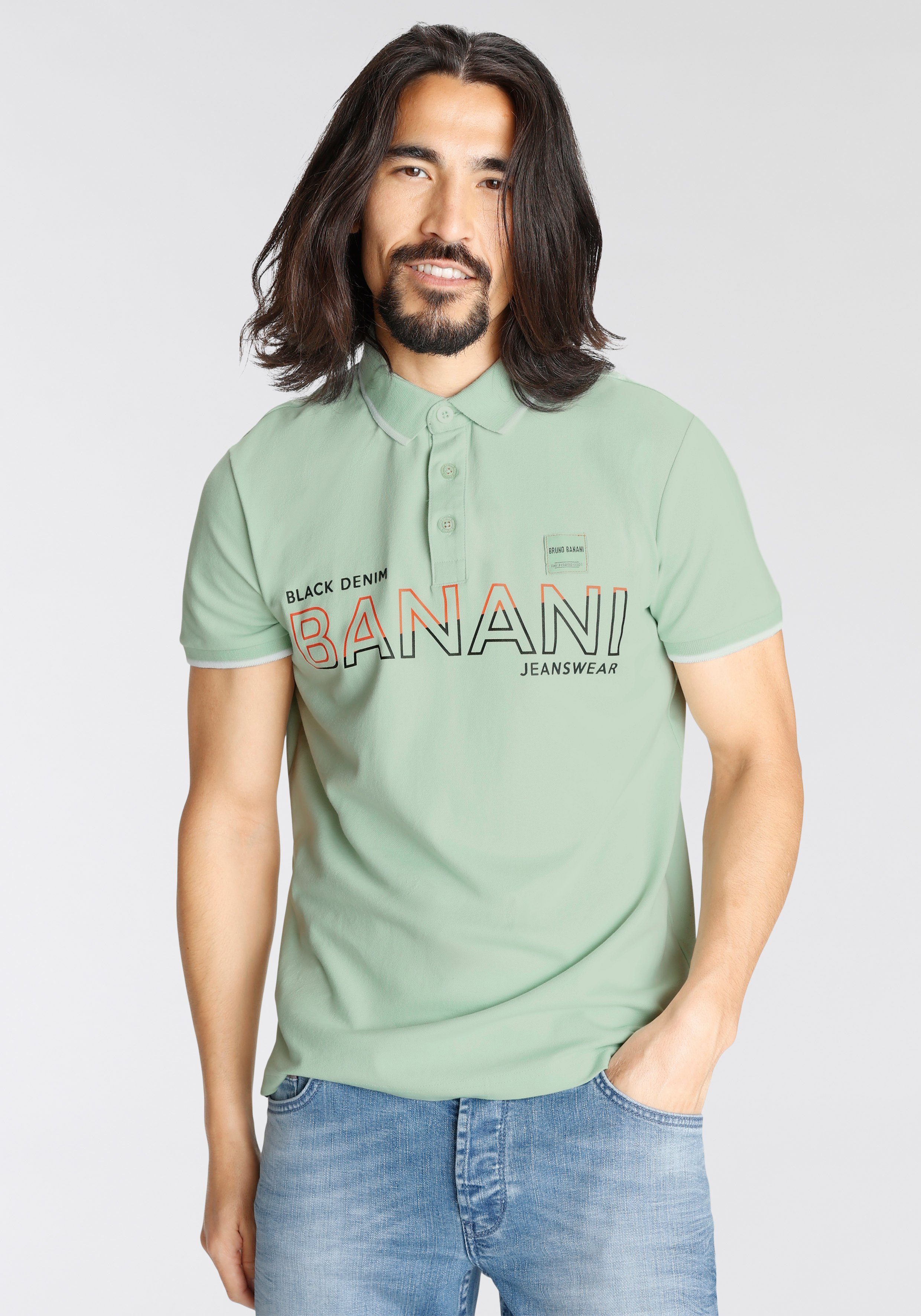 Bruno Banani grün Poloshirt hell