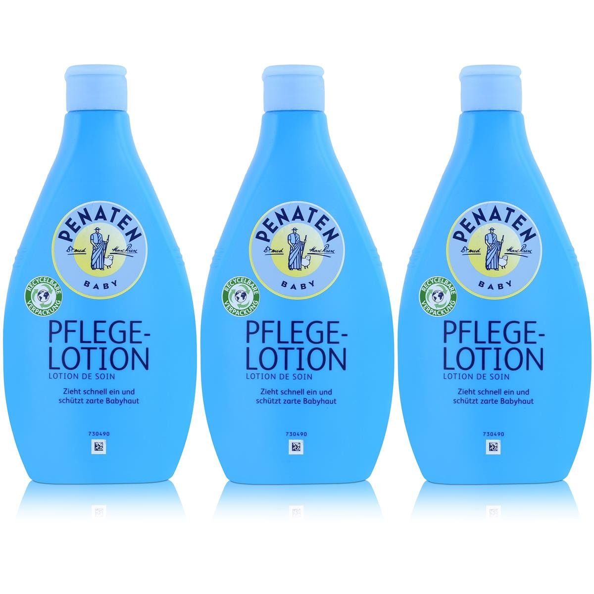 Babypflege-Set Penaten Baby Pflegelotion 400ml - Zieht schnell ein (3er Pack)