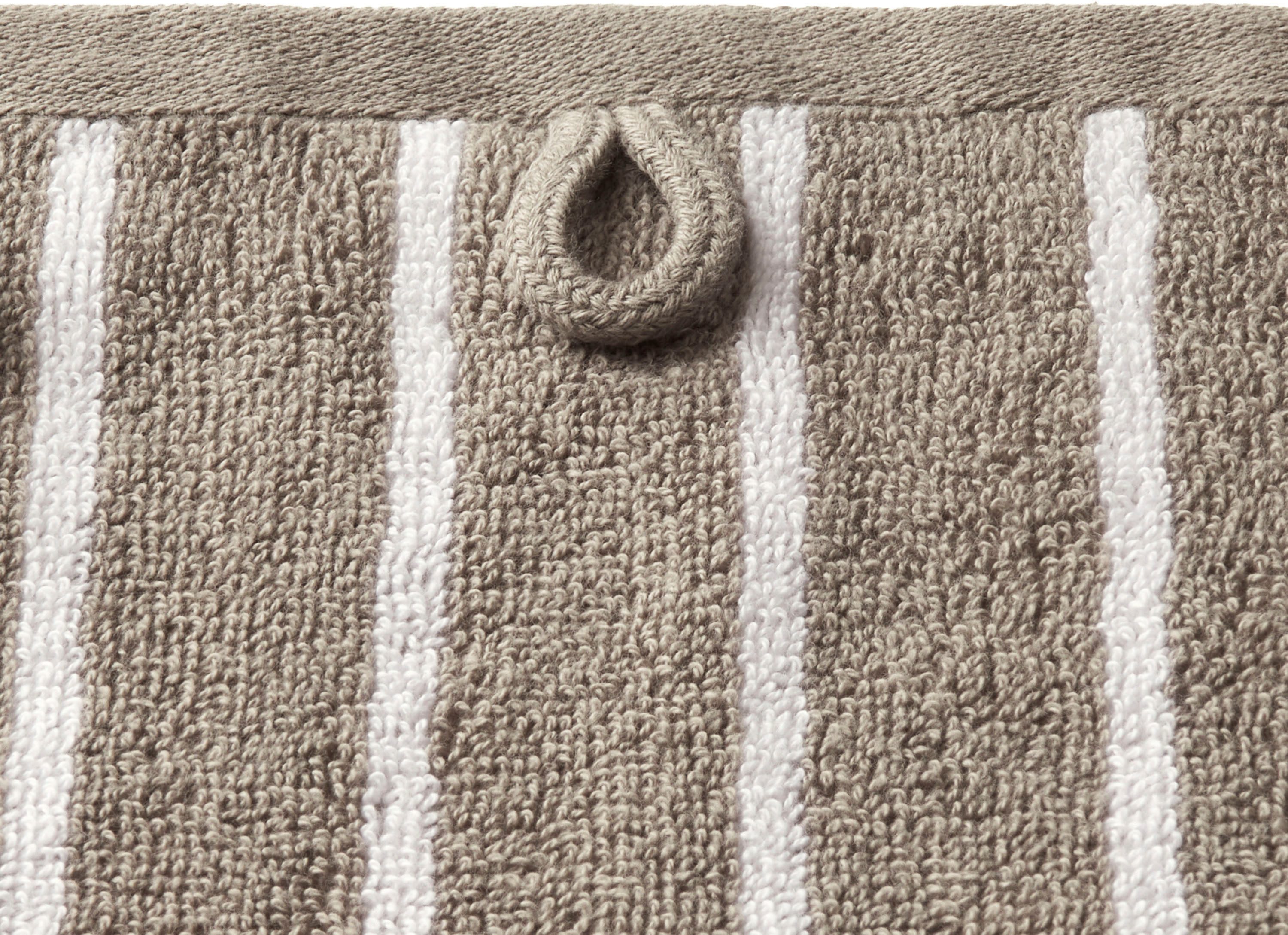 Musterring Gästehandtuch Needlestripe, Jacquard (1-St), hautschmeichelnd, super weich