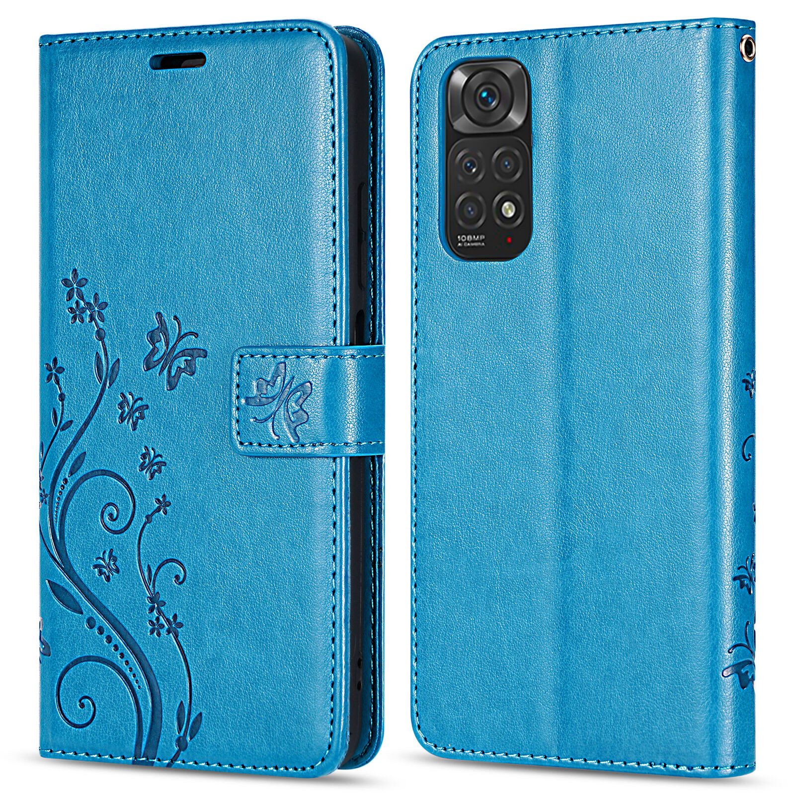 betterfon Handyhülle Handytasche für Xiaomi Redmi Note 11 / 11S 4G Schutzhülle Klapphülle, Bookstyle-Hülle: Magnetverschluss 3 Kartenfächer & Standfunktion