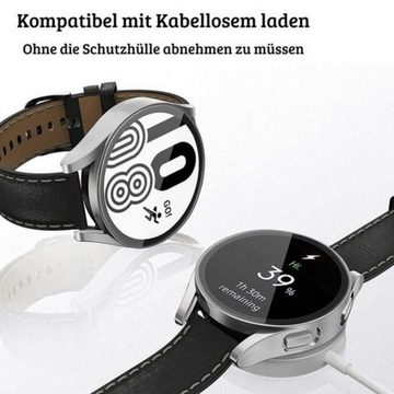 SmartUP Smartwatch-Hülle 2X Schutzhülle für Samsung Galaxy Watch 5 40mm / 44mm Schutzglas, Schutzglas, Stoßfest, Displayschutz, Rundumschutz