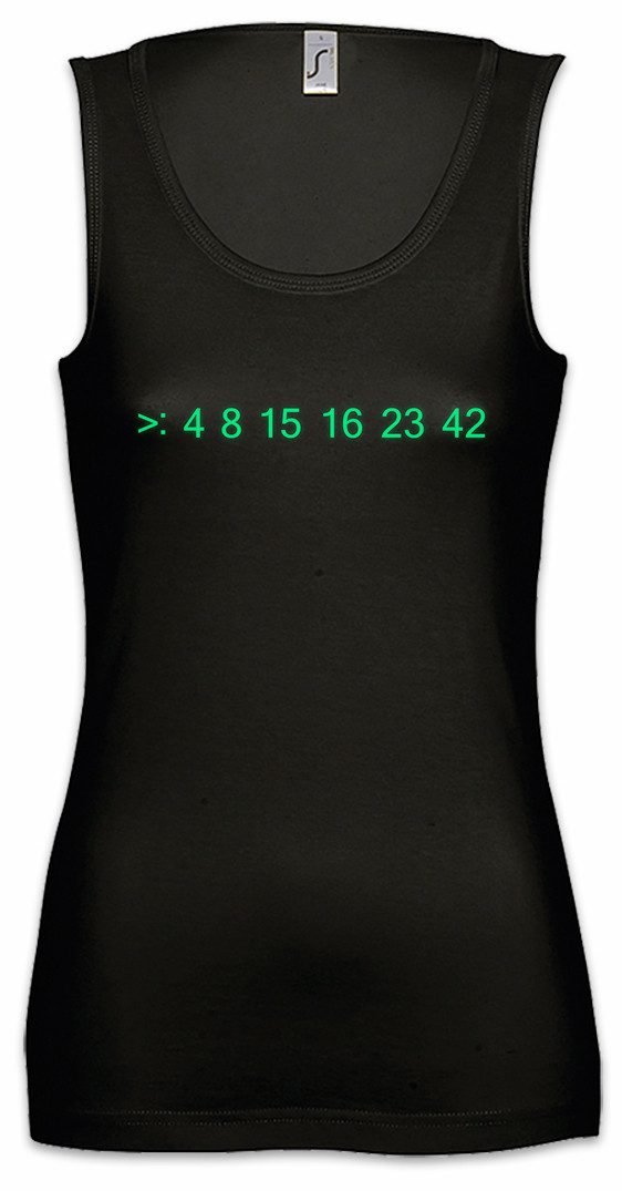 Tanktop Lost Code Ärmelloses Damen T-Shirt number Numbers Nummer 4 8 15 16 23