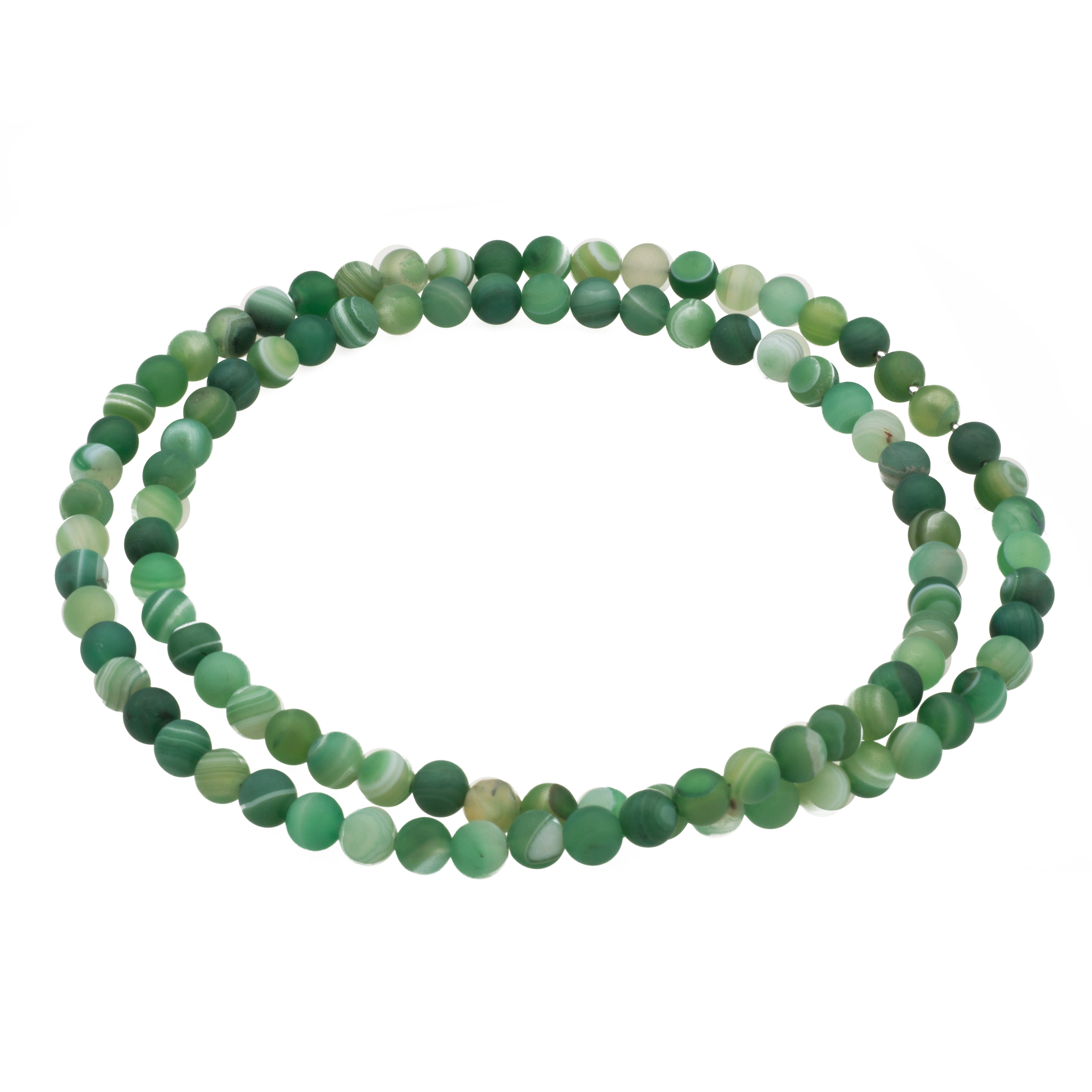 Bella Carina Perlenkette lange Kette mit Achat grün 80 cm Länge geschlossen günstig online kaufen
