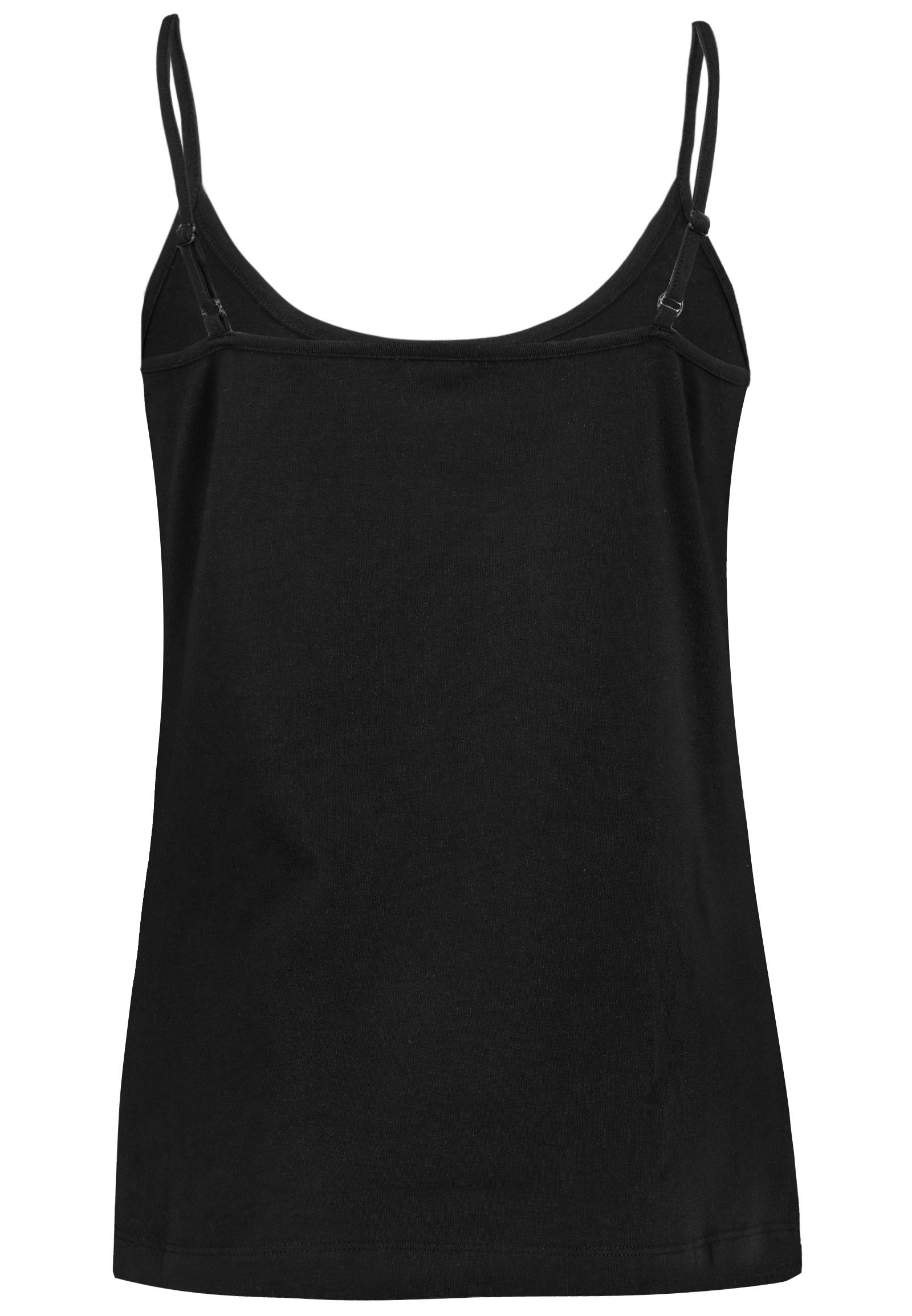 SUBLEVEL Shirttop Spaghettiträger-, einfarbig, Baumwolle, 4er-Pack (4-tlg) Strap-Top 4er-Pack
